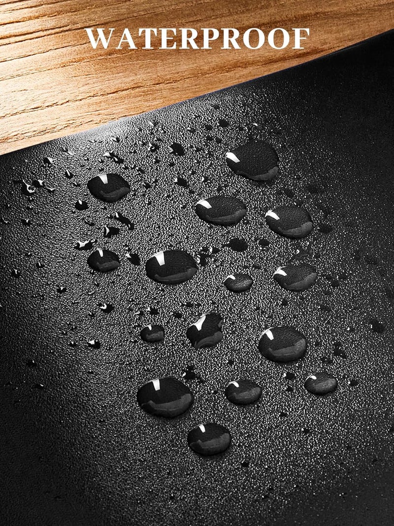 SMARTAKE Money Bags with Zipper, 4-Pack Bank Bags with Label, Waterproof Leather Money Pouches, for Cash Coin Bill Invoice Deposit Receipt Storage and Organize, 11.5 x 6.2 Inches (Black) - Image 4